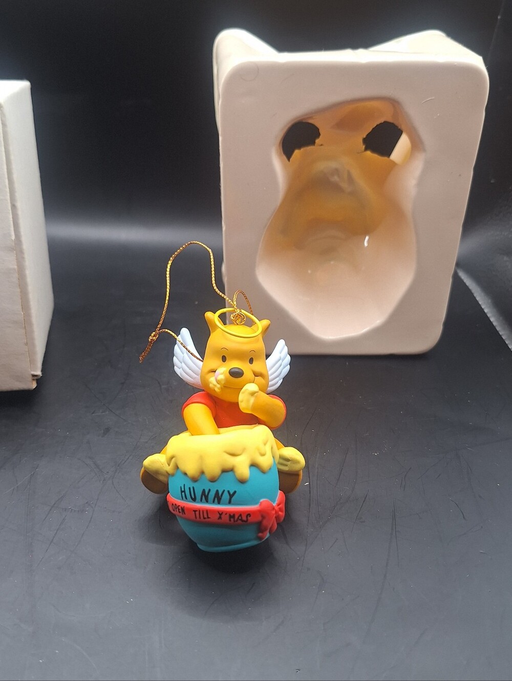 The product is a set of vintage 1990's Disney Grolier Christmas ornaments
